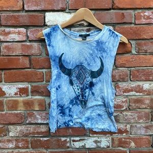 Bohemian tie dye tank top